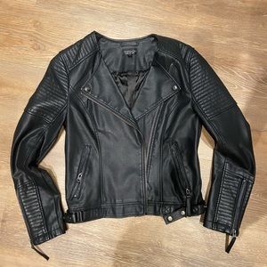 Topshop leather jacket size 6